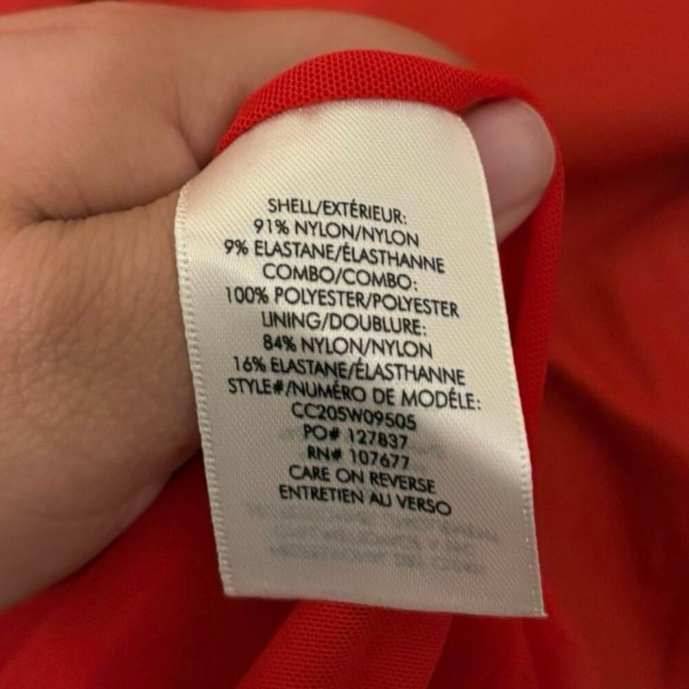 Alice + Olivia Red Cocktail Cut Out Fifi Slip Mini Dress Size 6 - Picture 6 of 7